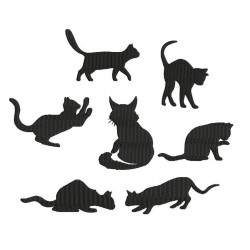 Stickserie - Katze Silhouette Vol. 2